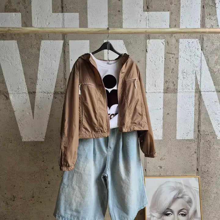 [BUNJANG] Loose Fit Cropped Hooded Jumper / 루즈핏 크롭 후드점퍼
