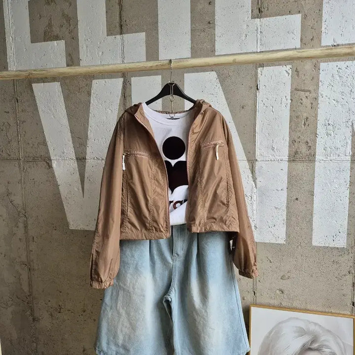 [BUNJANG] Loose Fit Cropped Hooded Jumper / 루즈핏 크롭 후드점퍼