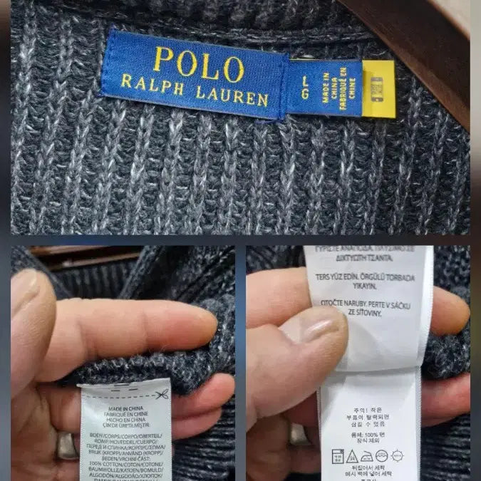 [BUNJANG] Polo Ralph Lauren Shawl Collar Cable Knit Cardigan / 100L 폴로랄프로렌 숄 카라 니트 가디건.