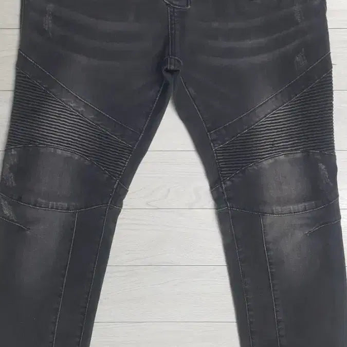 [BUNJANG] Balmain Grey Biker Jeans (32") / 발망(사방스판) 바이커진 32"실측(No.194)드라이완료!