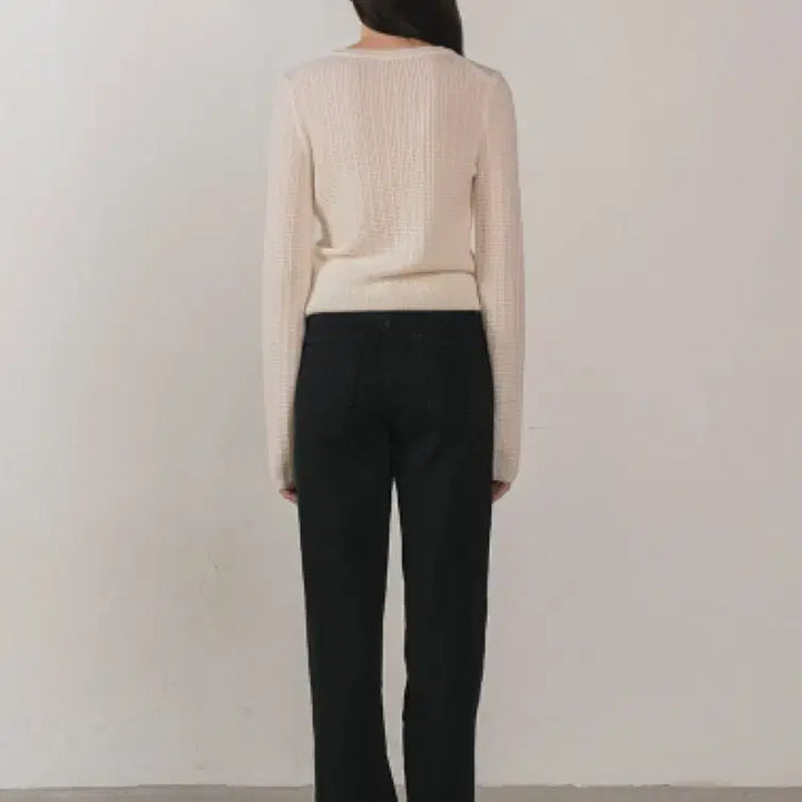 [BUNJANG] Around Uul Have Waffle Knit Cream Sweater / 어라운드율 헤이브와플니트 크림s