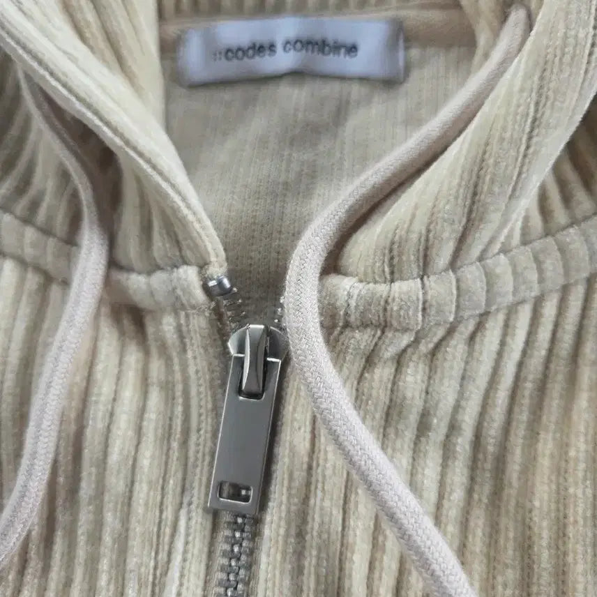 [SOLD OUT] 코데즈컴바인 아이보리 코듀로이 숏 후드집업