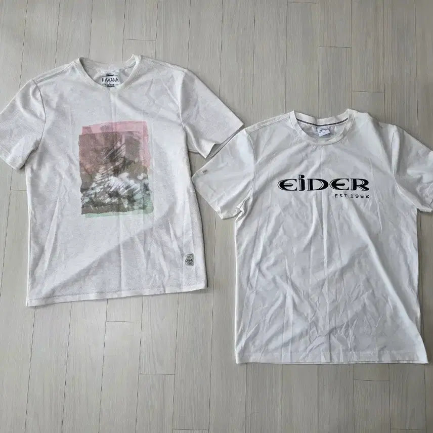 [BUNJANG] Eider &amp; Olzen L Size Short-Sleeve T-Shirts (Set of 2) / 아이더 / 올젠 L사이즈 반팔티 2장
