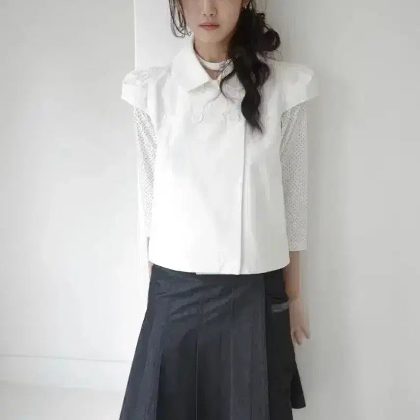 [BUNJANG] In &amp; Yang In &amp; Harmony Wrap Skirt / 인앤양 인앤양인하모니 랩 스커트 챠콜