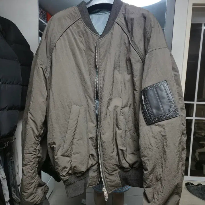 [BUNJANG] Juun.J Reversible MA-1 Bomber Jacket / 준지 리버시블 마원 브라운 카키 50사이즈 판매