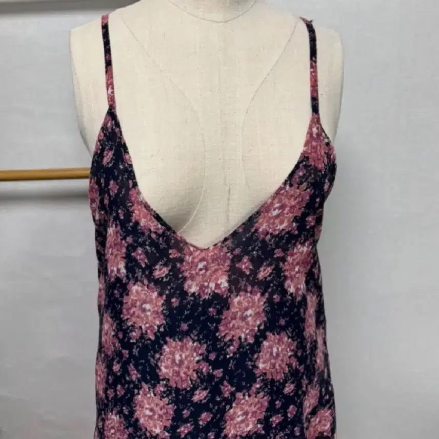 [BUNJANG] Flower Pattern Long Slip Dress / 플라워 패턴 롱 슬립 원피스