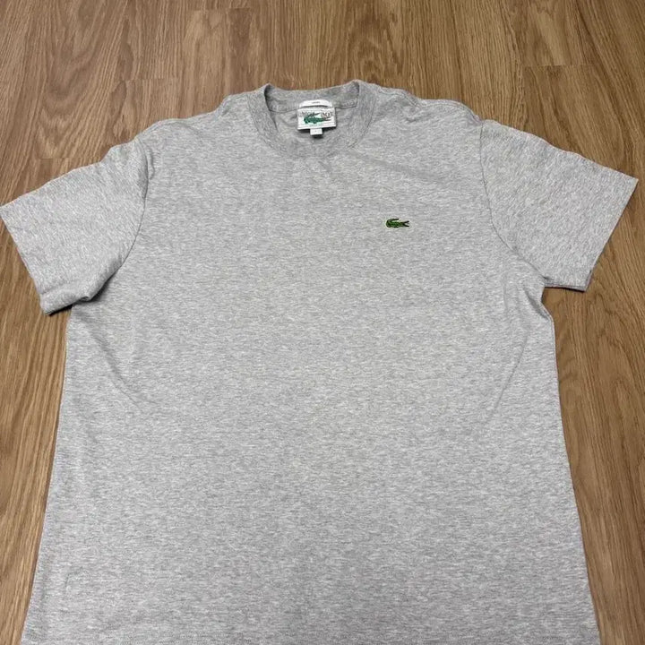 [BUNJANG] Lacoste Classic Fit Grey T-Shirt - Size L / 라코스테 클래식핏 그레이 반팔티 L