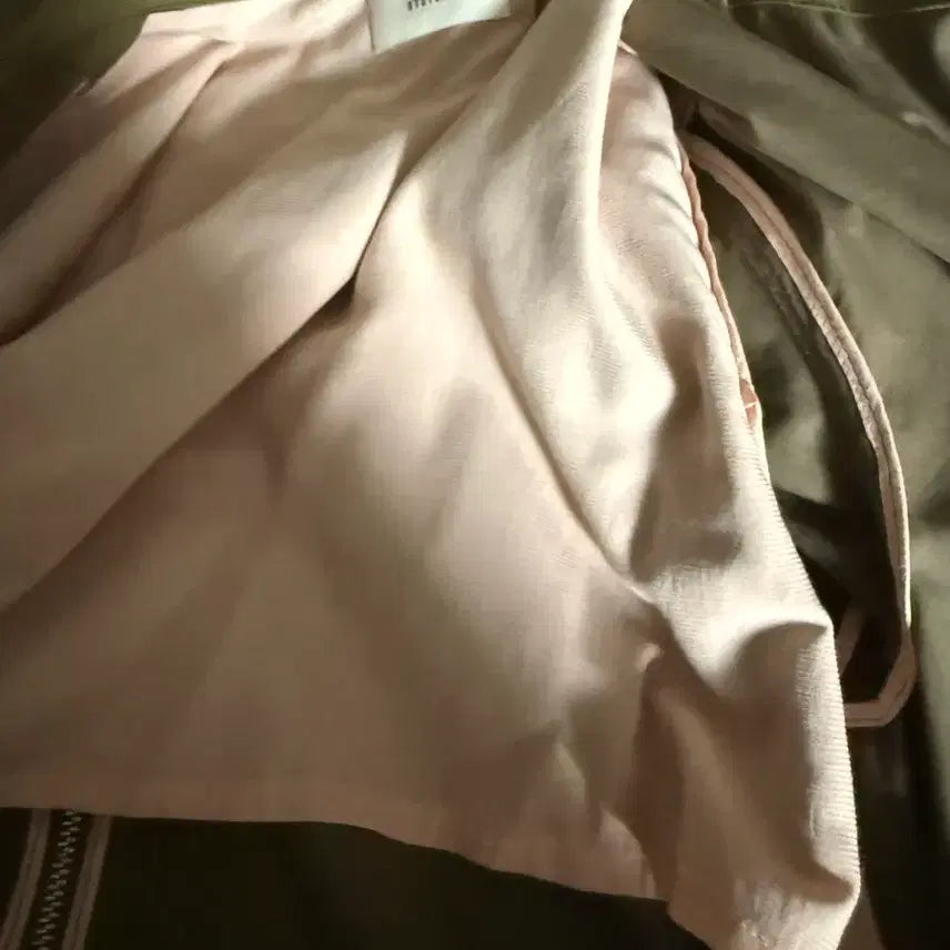 [BUNJANG] SYSTEM Khaki Long Trench Coat / 한섬 SYSTEM 시스템 한섬 카키색 롱  트렌치 코트