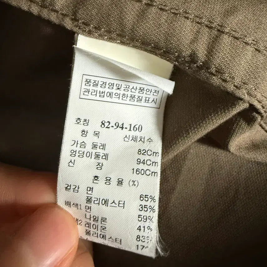 [BUNJANG] SYSTEM Khaki Long Trench Coat / 한섬 SYSTEM 시스템 한섬 카키색 롱  트렌치 코트
