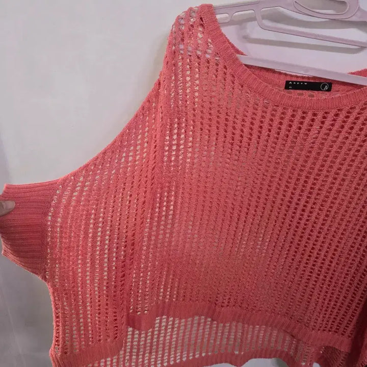 [BUNJANG] Loose Fit Mesh Knit Top / 펀칭 그물니트