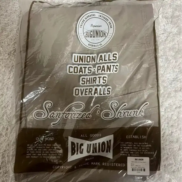 [BUNJANG] Big Union UNBALANCE FATIGUE PANTS (Beige) / [L] 빅유니온 언발란스 퍼티그 팬츠(베이지)