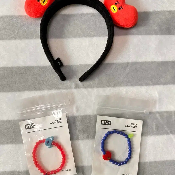 [BUNJANG] BT21 TATA KOYA Accessories Bundle Set / BT21 TATA 머리띠 + KOYA TATA 팔찌 세트