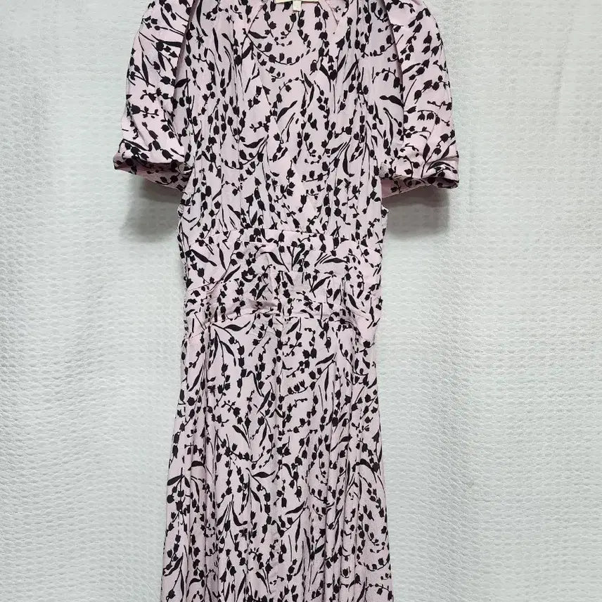 [BUNJANG] Maje Pink Floral Short-Sleeve Long Dress Size 1 / 마쥬 핑크색 꽃무늬 반팔 롱 원피스1사이즈