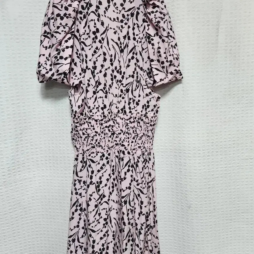 [BUNJANG] Maje Pink Floral Short-Sleeve Long Dress Size 1 / 마쥬 핑크색 꽃무늬 반팔 롱 원피스1사이즈