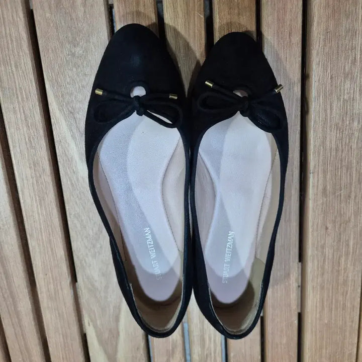 [BUNJANG] Stuart Weitzman Black Suede Flat Shoes US 6 / 스튜어트 와이츠먼 블랙 스웨이드 플랫슈즈