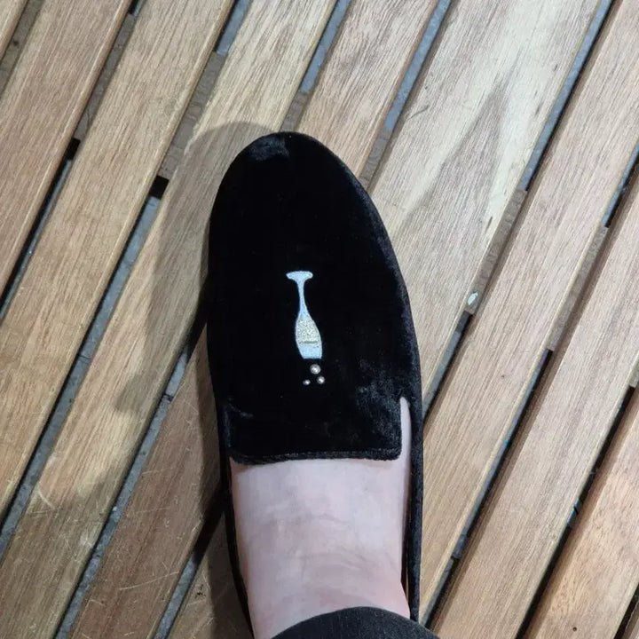 [BUNJANG] Banana Republic Black Velvet Loafers / 바나나 리퍼블릭 블랙 벨벳 로퍼