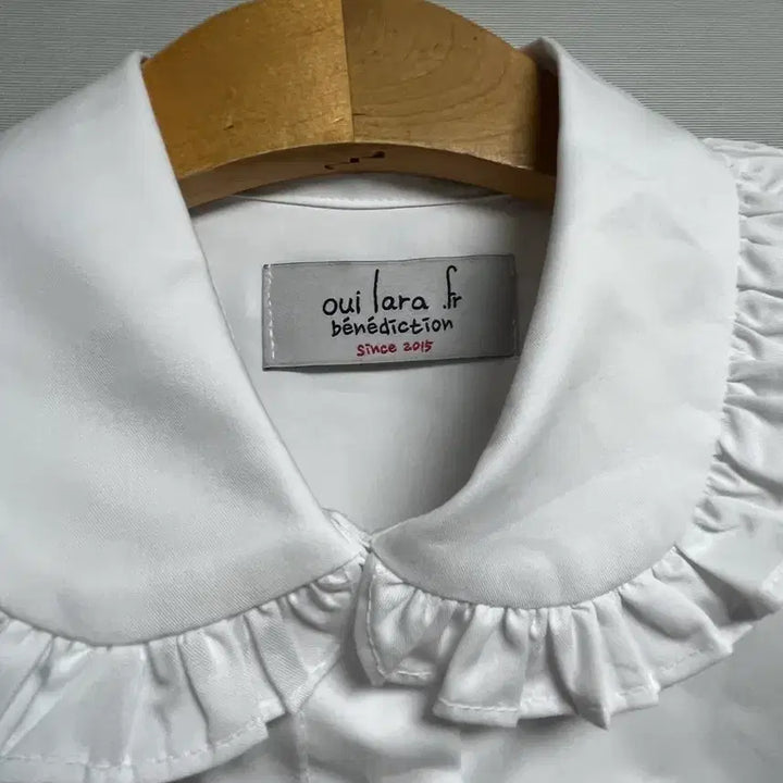 [BUNJANG] OUI LARA White Frill Blouse S / 위라라 OUI LARA.FR 화이트 프릴 블라우스 S