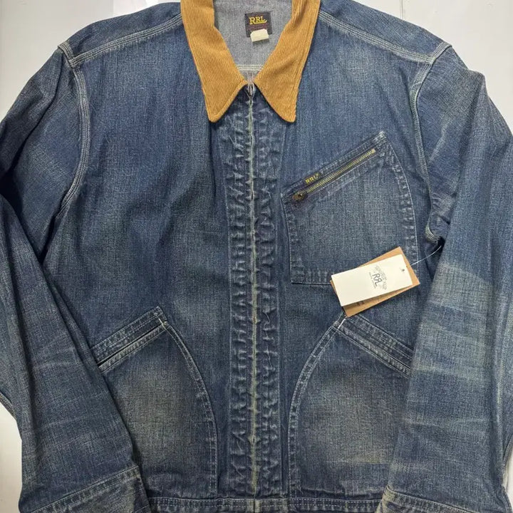 [BUNJANG] RRL Stormrider Denim Jacket L / [새상품] RRL 스톰라이더 데님 자켓 L