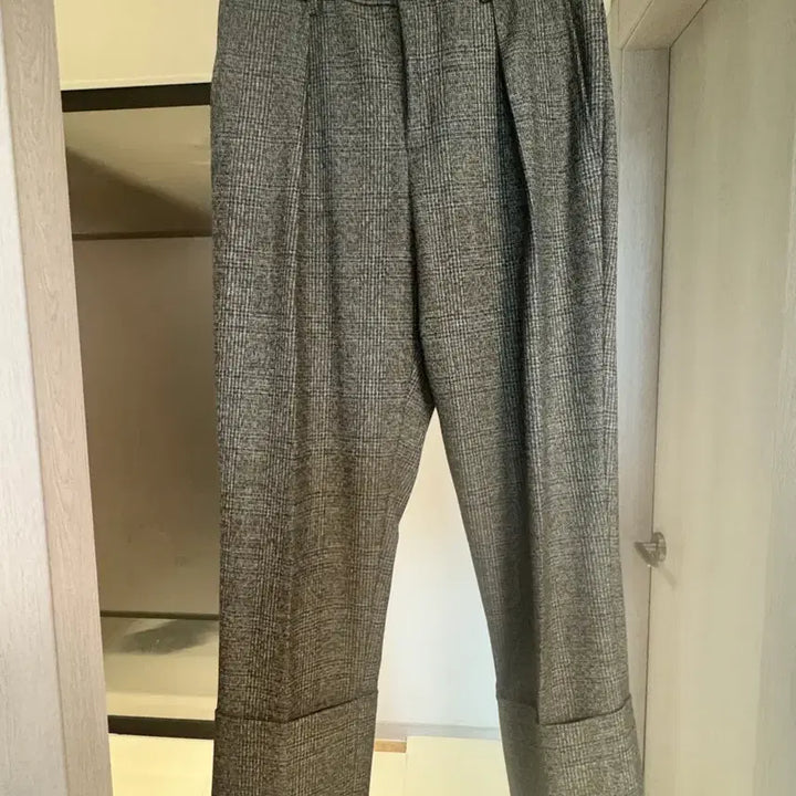 [BUNJANG] Wooyoungmi 20FW Check Turn-up Pants / 우영미 20fw  메인체크 턴업 팬츠 46사이즈 팝니다