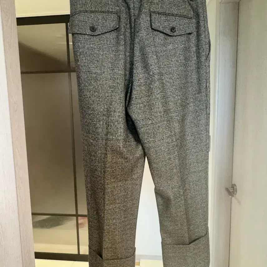 [BUNJANG] Wooyoungmi 20FW Check Turn-up Pants / 우영미 20fw  메인체크 턴업 팬츠 46사이즈 팝니다