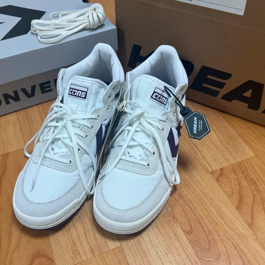 [BUNJANG] Converse Fastbreak Pro Mid White Vaporous Grey Sneakers / 컨버스 패스트브레이크 프로 미드 화이트 베이퍼러스 그레이 265