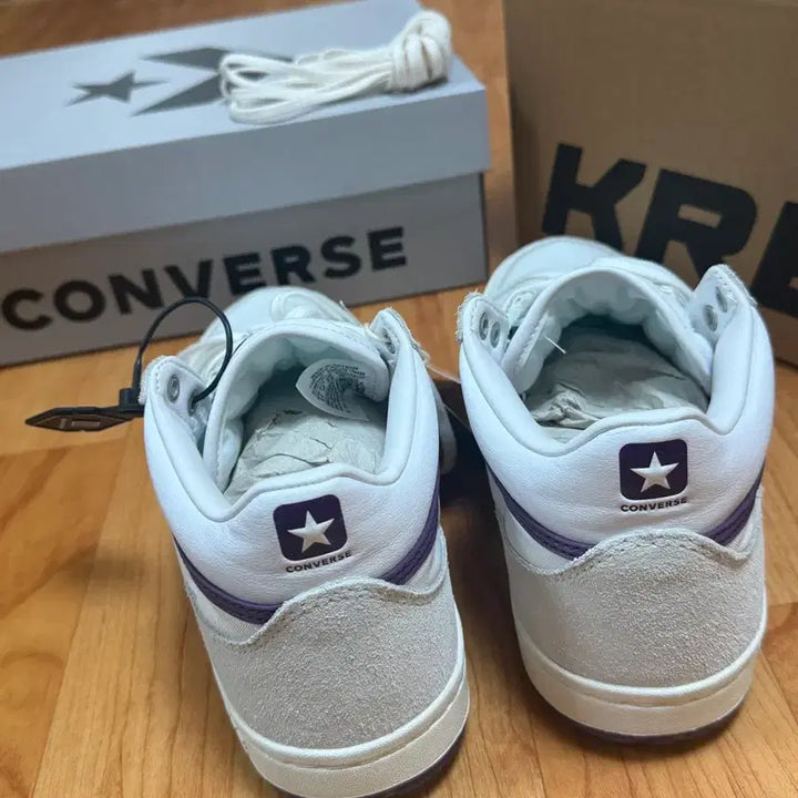 [BUNJANG] Converse Fastbreak Pro Mid White Vaporous Grey Sneakers / 컨버스 패스트브레이크 프로 미드 화이트 베이퍼러스 그레이 265