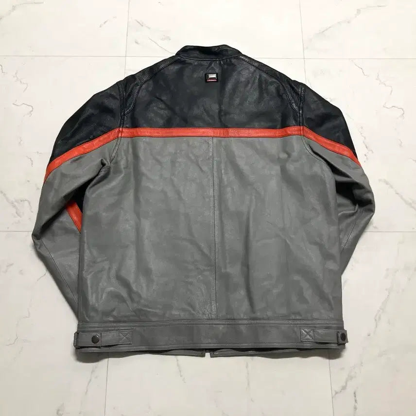 [BUNJANG] 00s Fubu Lambskin Leather Racing Jacket / 00s 푸부 양가죽 리얼레더 레이싱 자켓 100 L