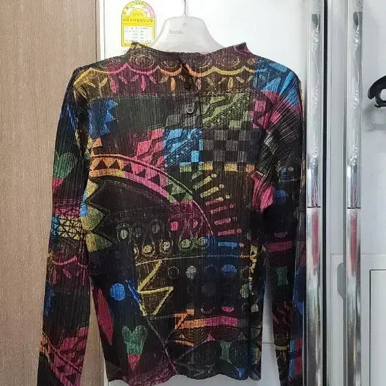 [BUNJANG] Pleats Please Long Sleeve Top and Wide Pants Set / 플리츠플리즈 반목 긴팔과 와이드팬츠