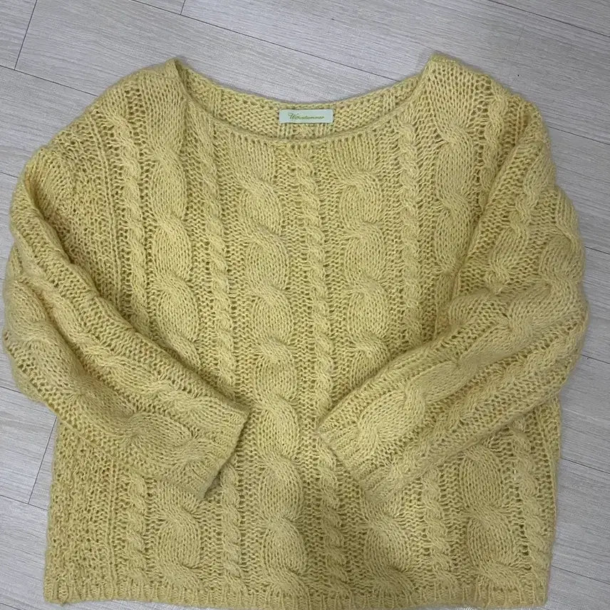 [BUNJANG] Without Summer Cinnamon Knit Yellow / 위드아웃썸머 시나몬 니트 옐로우