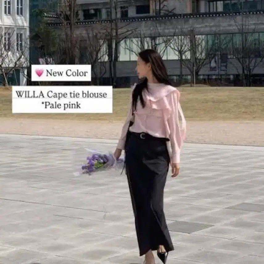 [BUNJANG] Bride And You Willa Cape Tie Blouse / 브라이드앤유 willa cape tie blouse 새상품