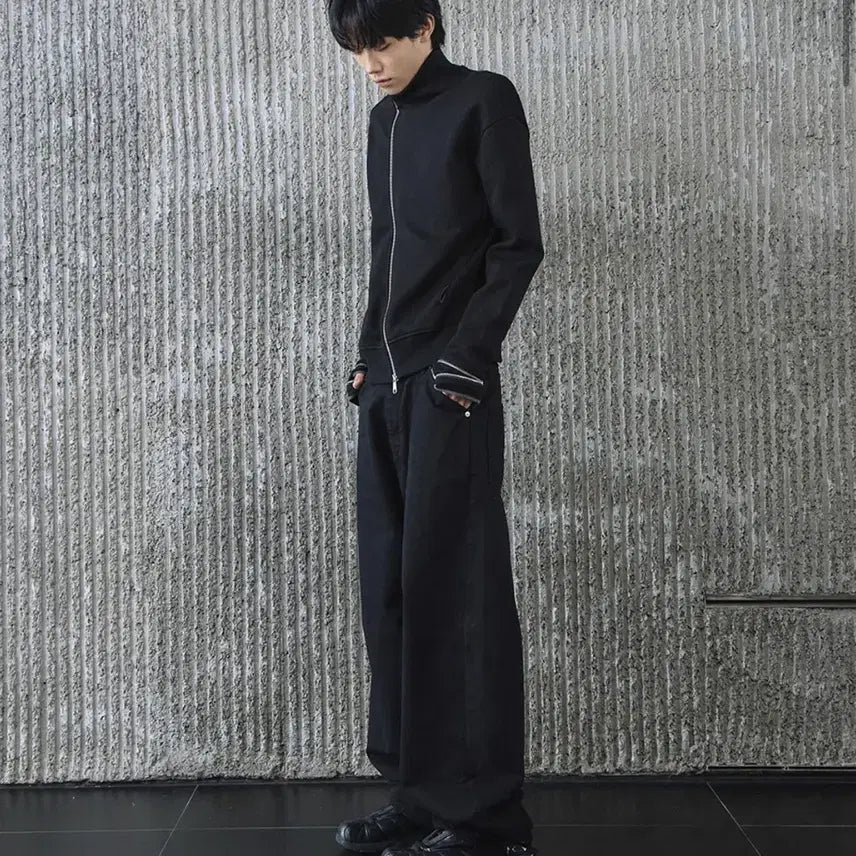 [BUNJANG] Huey Curved Denim Black Size 1 / Huey 휴이 커브드 데님 블랙 1사이즈