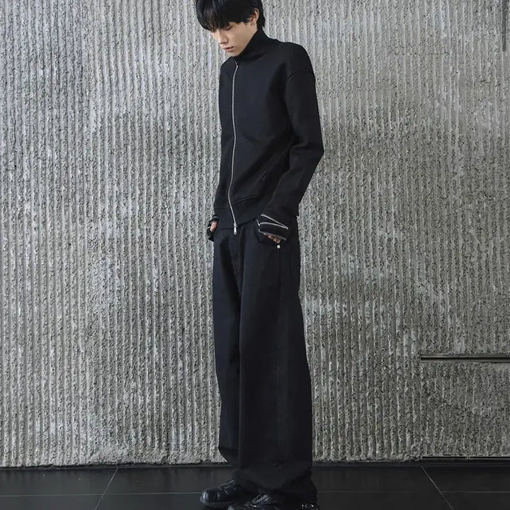[BUNJANG] Huey Curved Denim Black Size 1 / Huey 휴이 커브드 데님 블랙 1사이즈