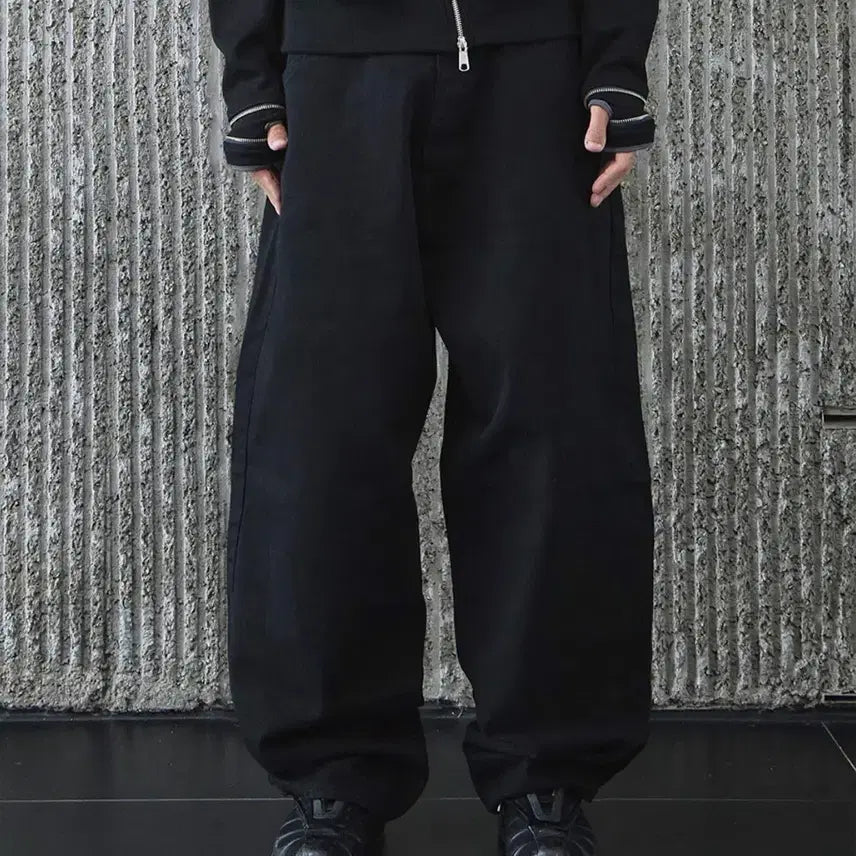 [BUNJANG] Huey Curved Denim Black Size 1 / Huey 휴이 커브드 데님 블랙 1사이즈