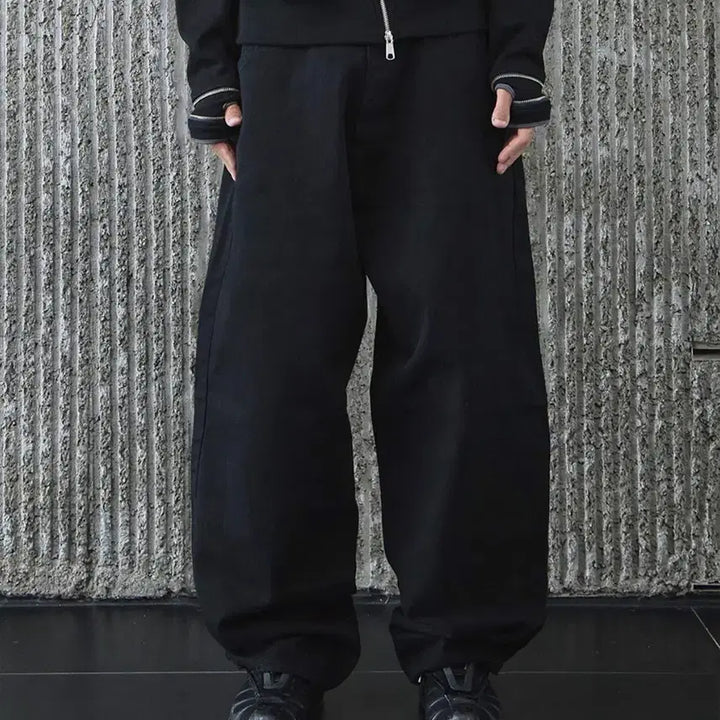 [BUNJANG] Huey Curved Denim Black Size 1 / Huey 휴이 커브드 데님 블랙 1사이즈