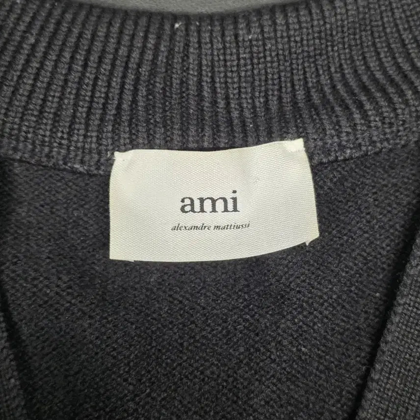 [BUNJANG] Ami Big Heart Logo Cardigan (Black) / [XL] Ami 아미 빅하트 로고 가디건 블랙(새상품급)