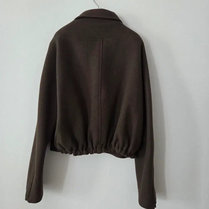 [BUNJANG] Nohnohd Crop Detail Wool Jacket - Striped Brown / 논노드 크롭 디테일 울 자켓 스트라이프 브라운 1사이즈