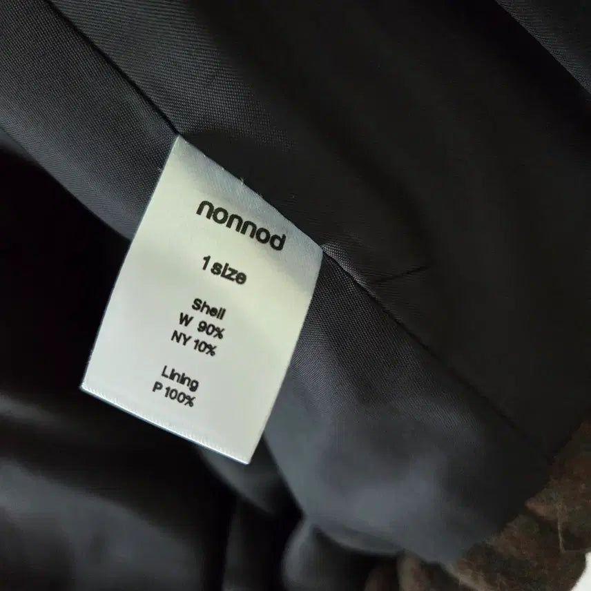 [BUNJANG] Nohnohd Crop Detail Wool Jacket - Striped Brown / 논노드 크롭 디테일 울 자켓 스트라이프 브라운 1사이즈