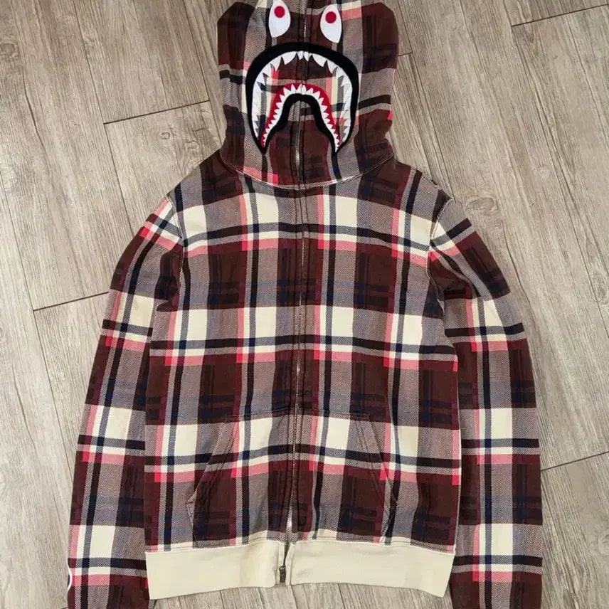 [BUNJANG] BAPE Check Sacai Hoodie Zip-Up Women&