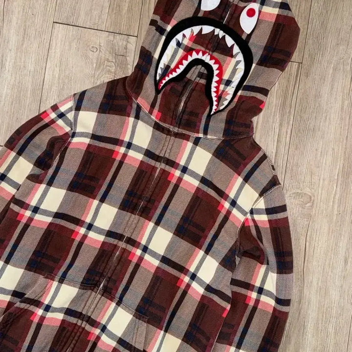 [BUNJANG] BAPE Check Sacai Hoodie Zip-Up Women&