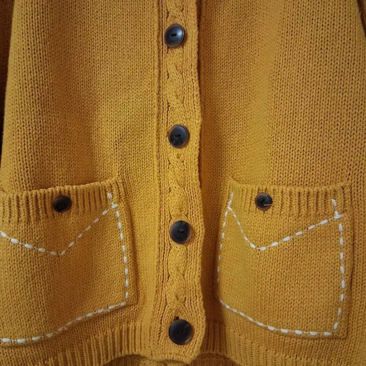 [BUNJANG] Mustard Cable Knit Cardigan / 머스타드 꽈배기 니트 가디건(26신상)