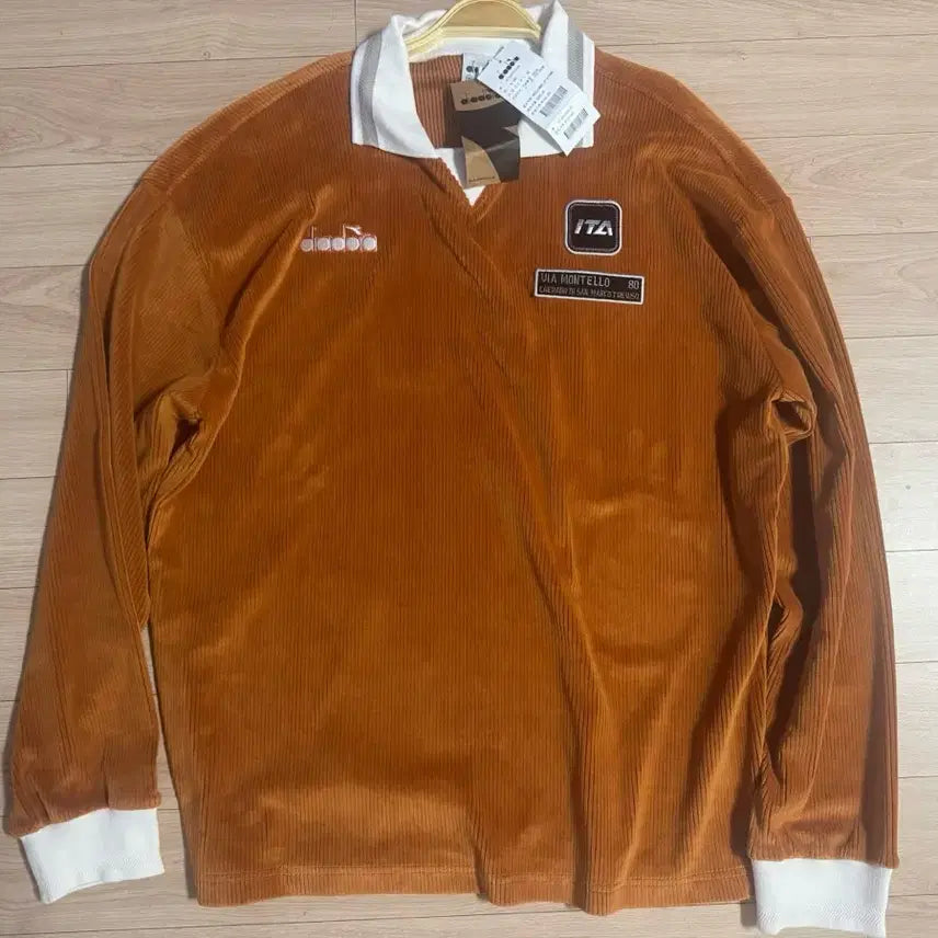 [BUNJANG] Diadora Fitcrew Racing Polo T-Shirt Camel / 디아도라 피트크루 레이싱 카라티셔츠 CAMEL