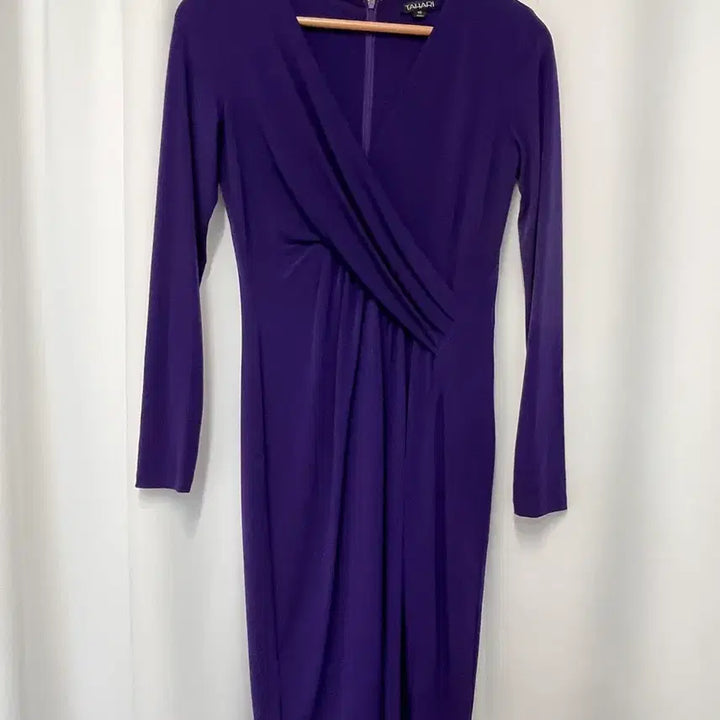 [BUNJANG] Tahari Purple Wrap Dress XS / 타하리 퍼플 원피스 xs