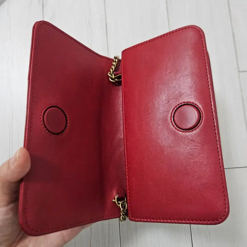 [BUNJANG] Gucci Marmont Mini Chain Bag Red / 구찌 마몬트 체인 미니백 레드