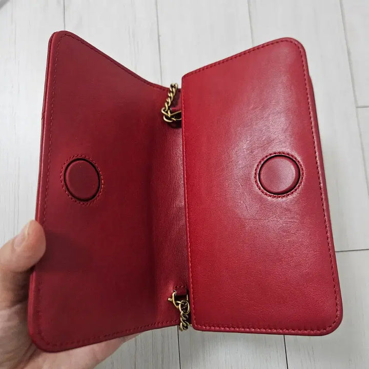 [BUNJANG] Gucci Marmont Mini Chain Bag Red / 구찌 마몬트 체인 미니백 레드