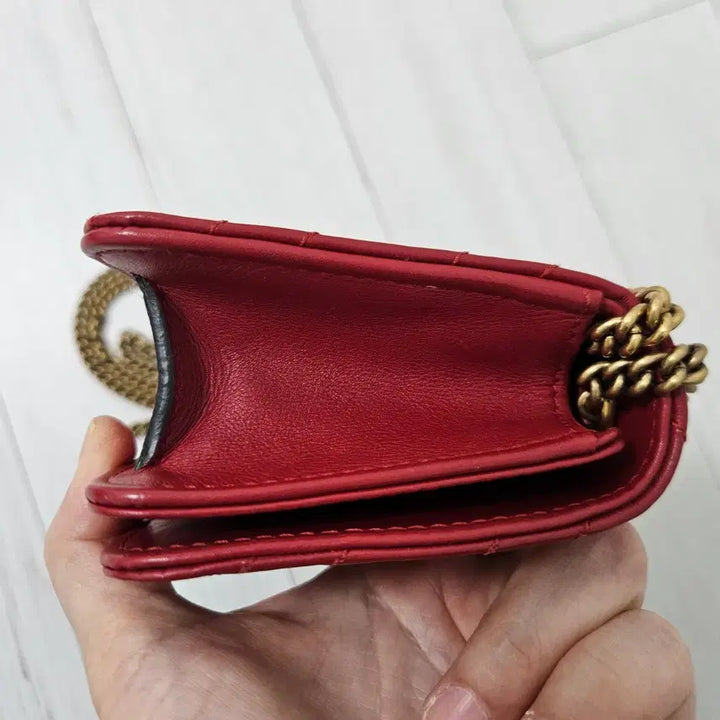 [BUNJANG] Gucci Marmont Mini Chain Bag Red / 구찌 마몬트 체인 미니백 레드