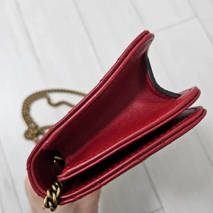 [BUNJANG] Gucci Marmont Mini Chain Bag Red / 구찌 마몬트 체인 미니백 레드