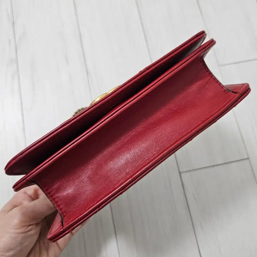 [BUNJANG] Gucci Marmont Mini Chain Bag Red / 구찌 마몬트 체인 미니백 레드