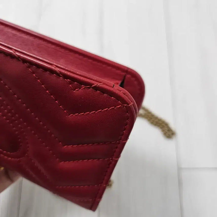 [BUNJANG] Gucci Marmont Mini Chain Bag Red / 구찌 마몬트 체인 미니백 레드