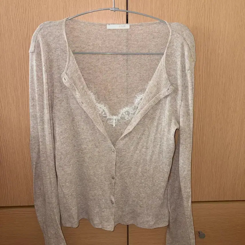 [SOLD OUT] 자라 레이스 콤비 탑 재킷 베이지 L(환승연애 현지 착용)