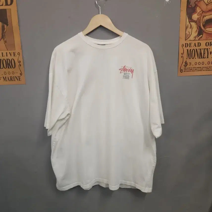 [BUNJANG] Stussy White Short Sleeve T-Shirt / 스투시 화이트 반팔 티셔츠